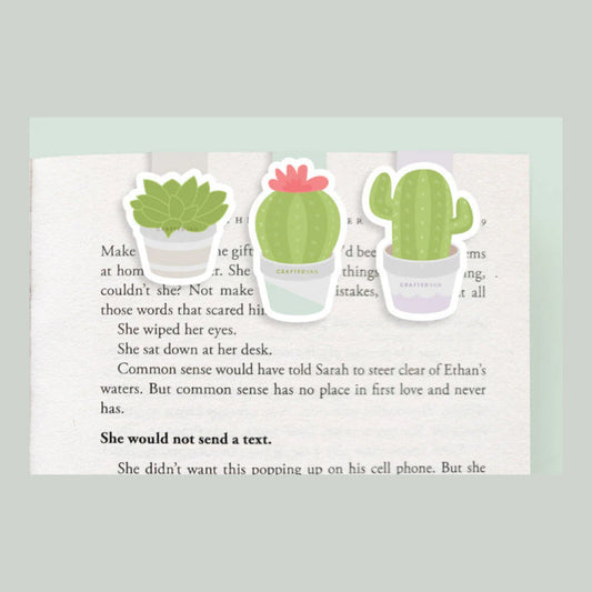 Craftedvan | Cactus Mini Bookmarks